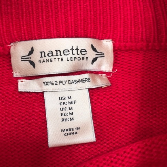 NANETTE LEPORE Cashmere Cable Knit Sweater - Picture 5 of 6